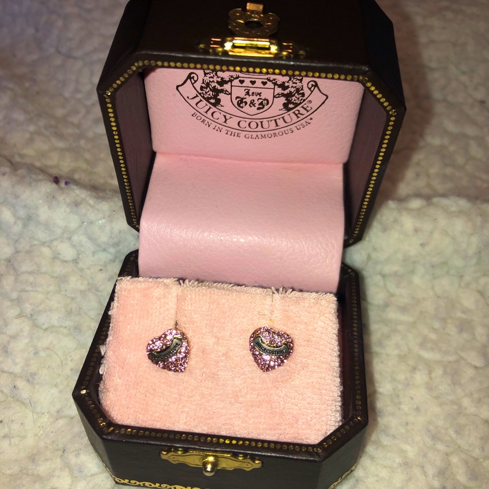 Juicy Couture Heart Stud Earrings